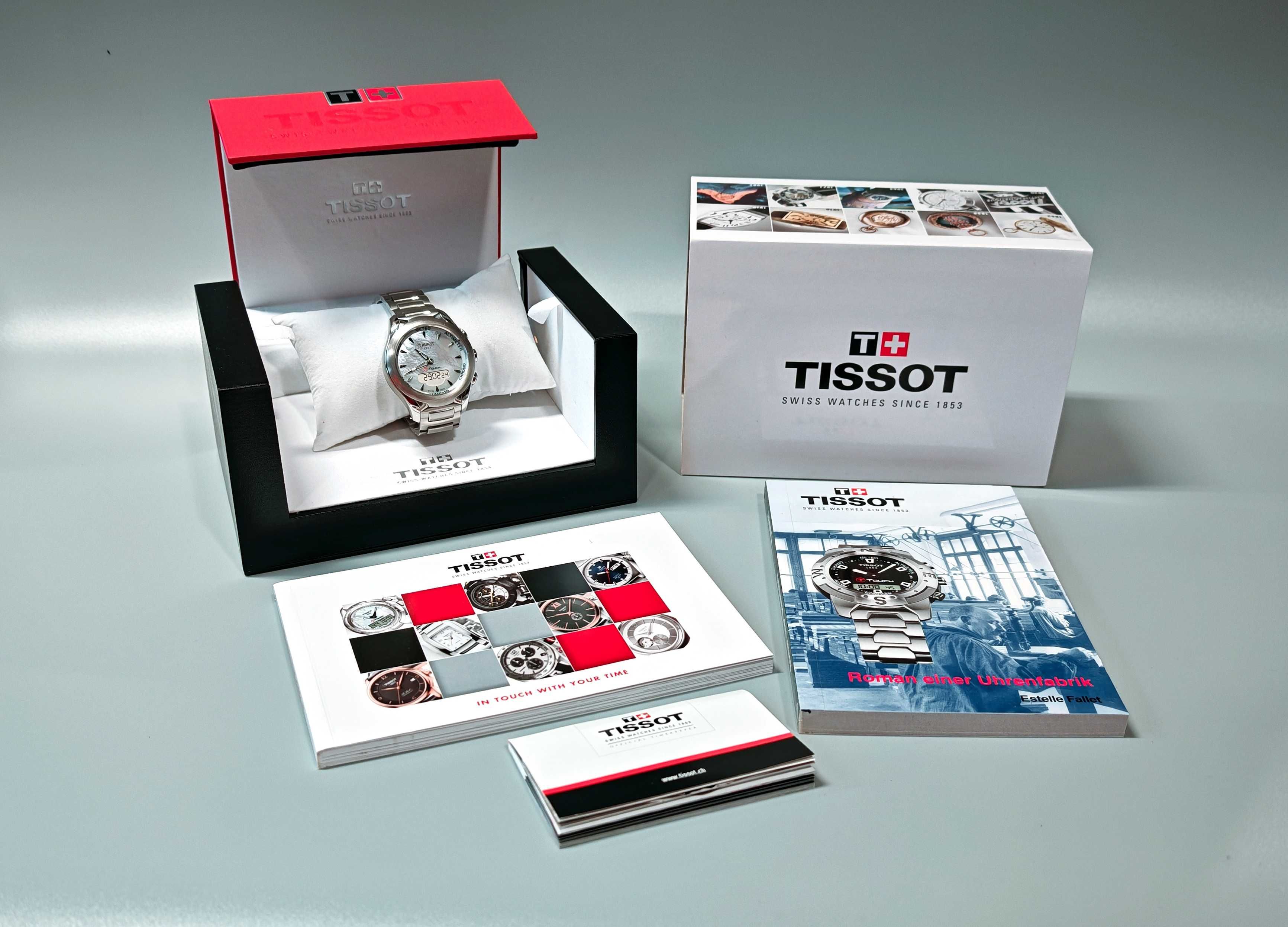 Zegarek Tissot TTouch Lady Solar 100M Masa Perłowa Dotykowy GMT Szafir