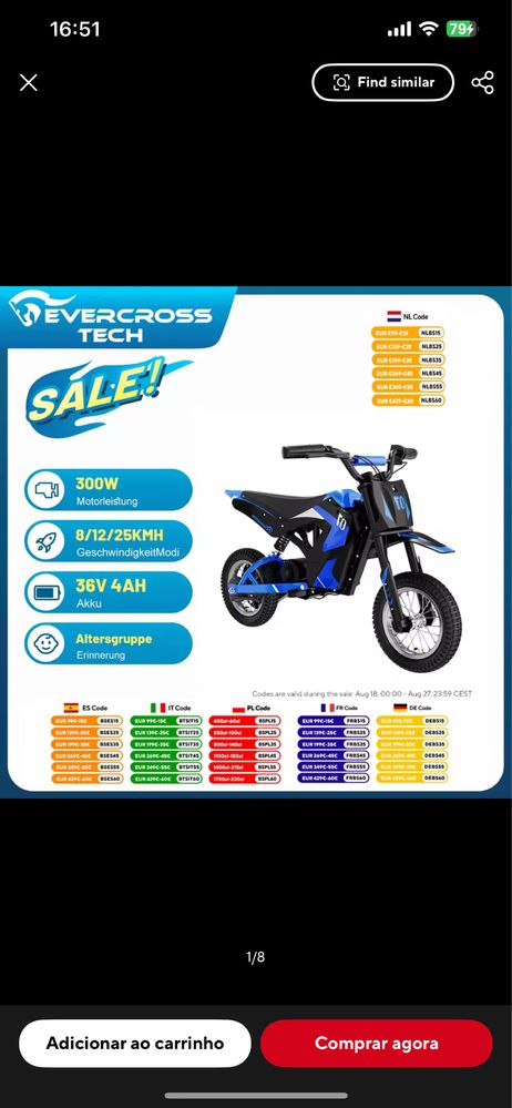 Moto eletrica 300w