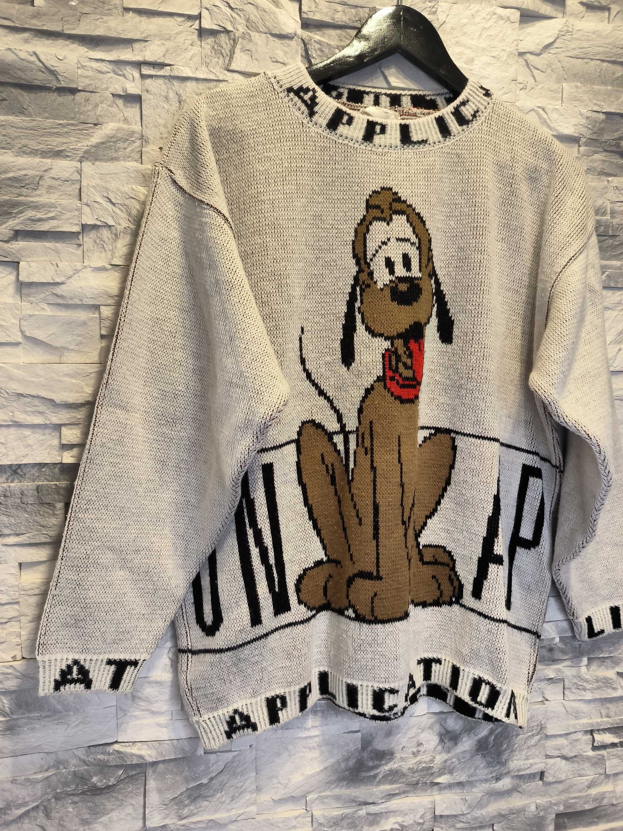 Vintage Disney Sweter Lata 90 Szary Damski
