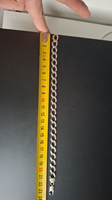 Bransoletka męska srebrna 925