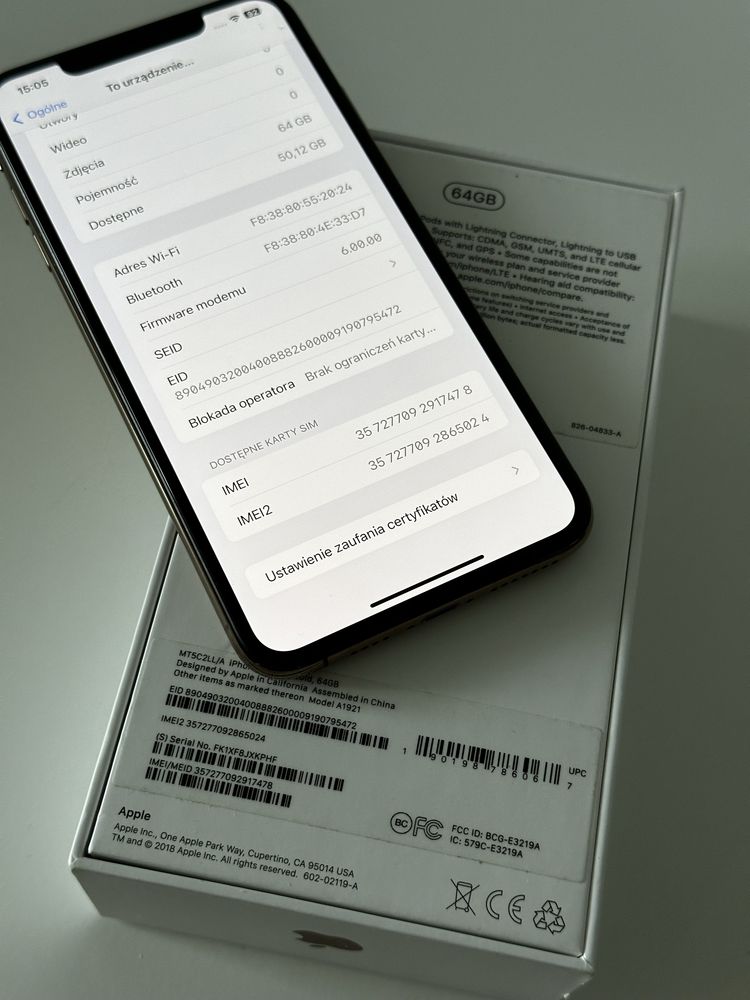 iPhone XS Max 64 Gb Złoty/Gold