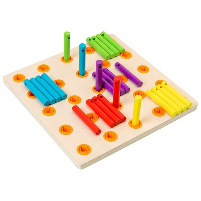 Tablica Montessori Z Drewna Do Układania Klocki