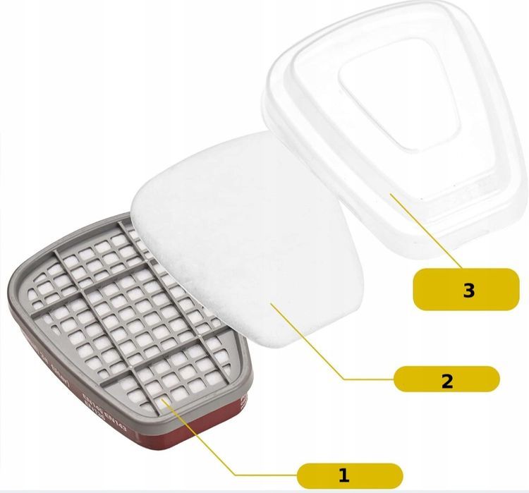 Nowa czarna maska przeciwpyłowa ochronna + filtry