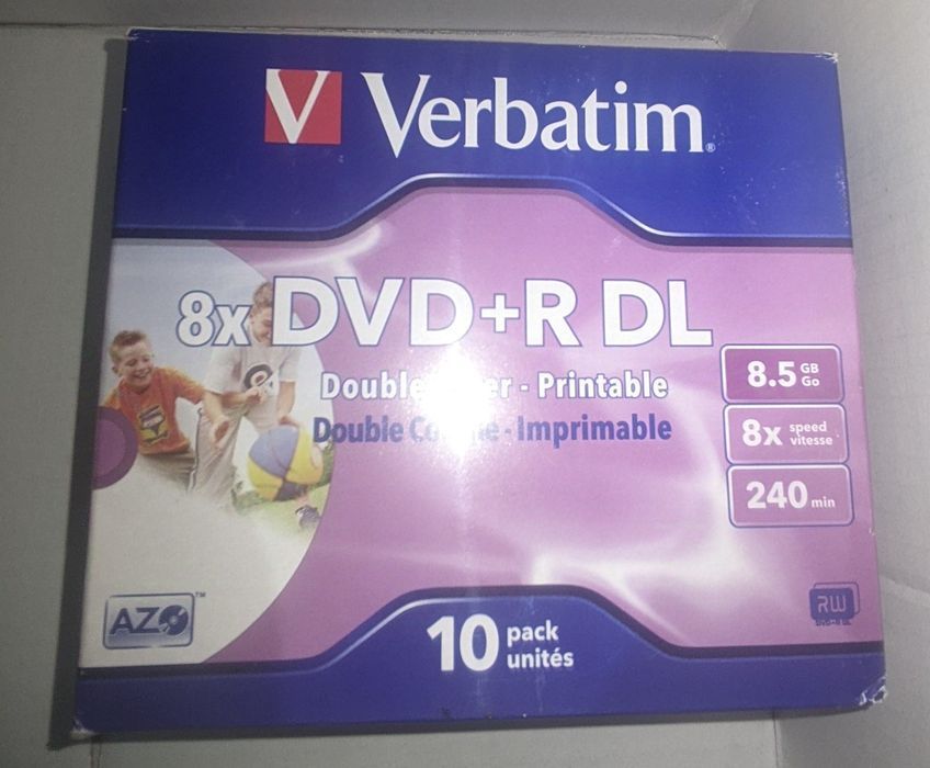 Płyty Verbatin 8x DVD+R DL double layer - printable 8.5GB 10 sztuk