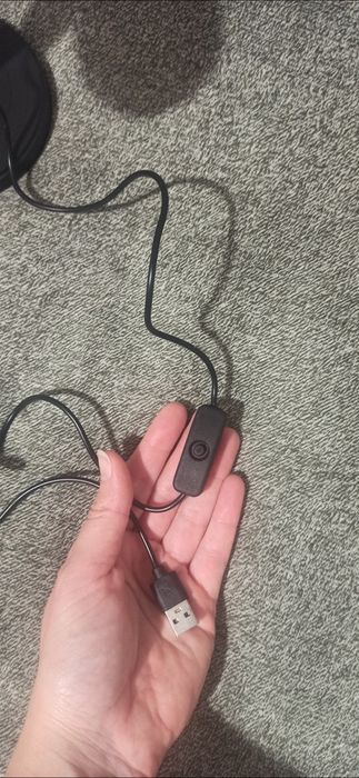 Czarna lampka nastrojowa projektor 4 tryby kolorów wejście USB