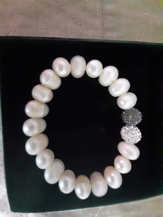 Pulseira pérolas e prata, nunca usada