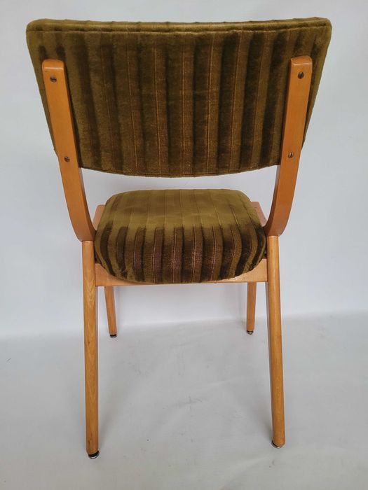 krzesło drewniane w stylu skoczek  lata 60 70 retro vintage NIEMCY