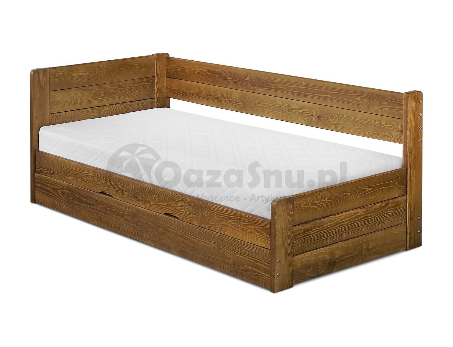 drewniane łóżko otwierane na bok ze skrzynią VIGO 100x200 mega mocne