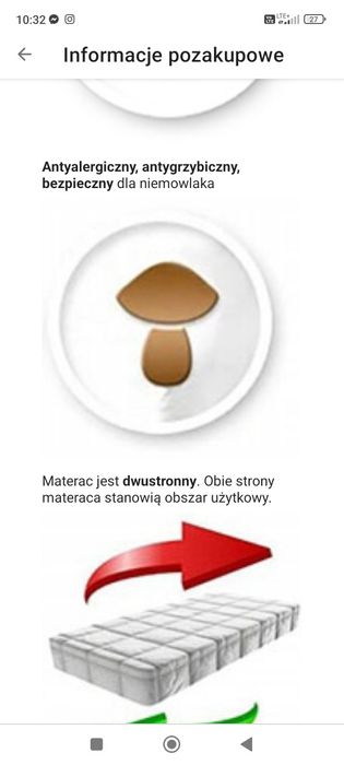 Materac do łóżeczka 70x140