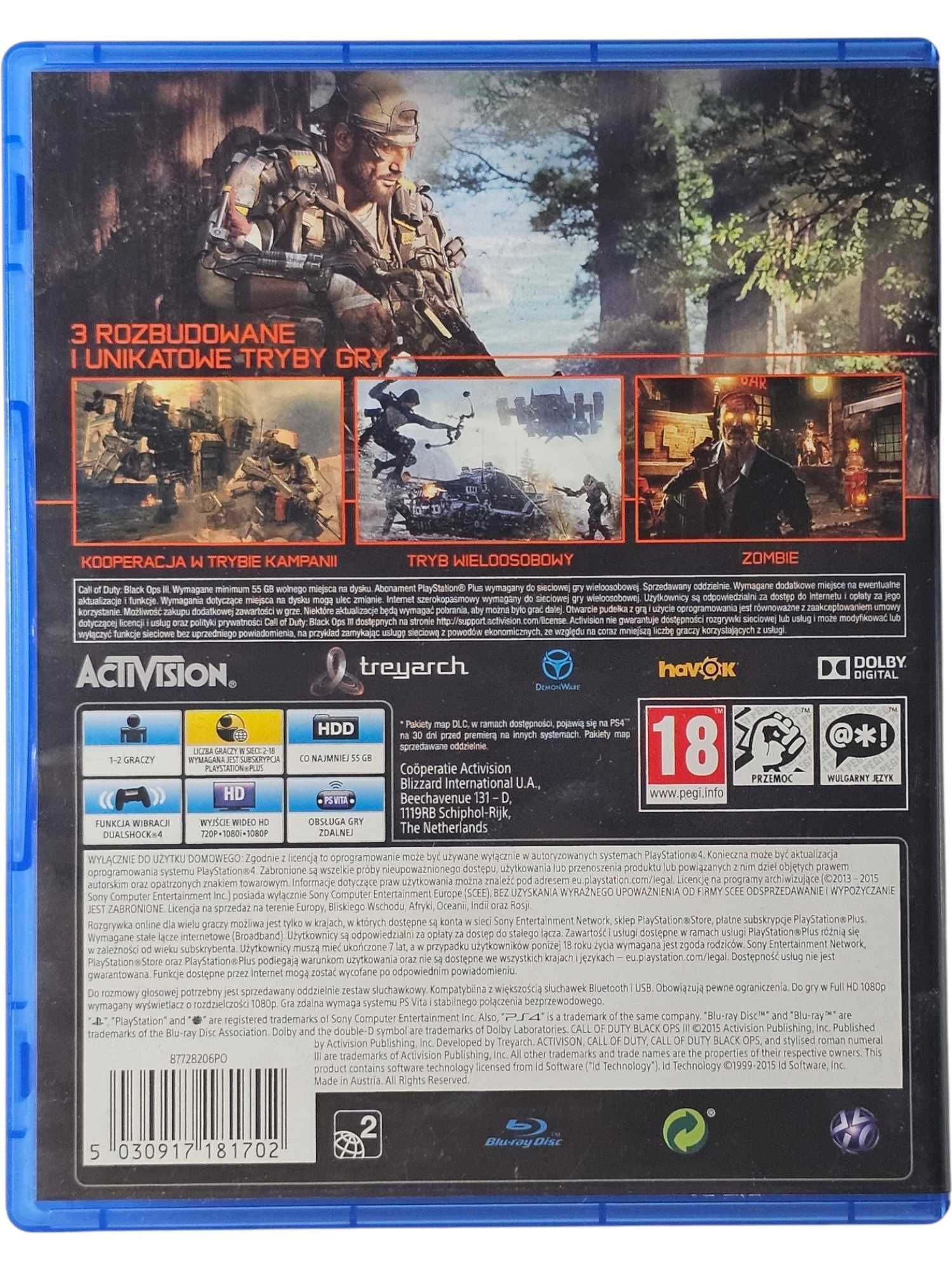 Call Of Duty Black Ops 3 | GRA PS4 | PlayStation 4 | NAPISY PL