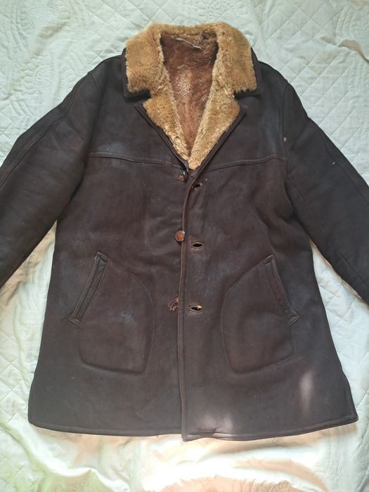 Kożuch męski brązowy z czasów PRL