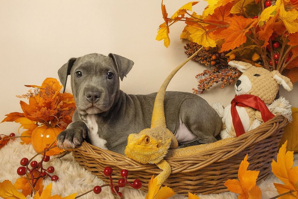 Śliczny piesek Amstaff blue!
