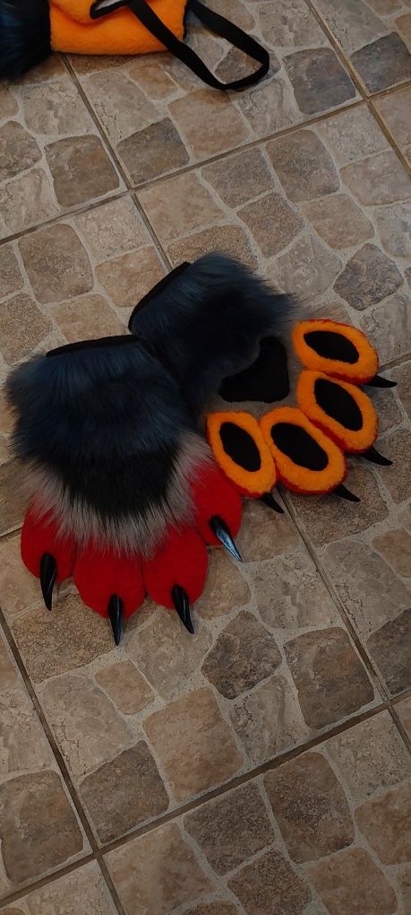 Fursuit furry mini partial głowa łapy ogon rękawy