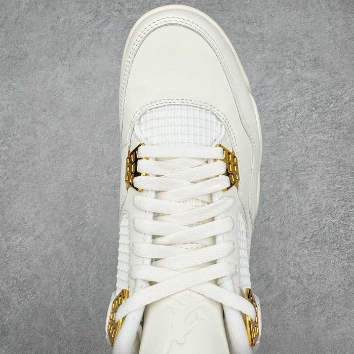 Air Jordan AJ4 Retro Salt White Metalowa klamra