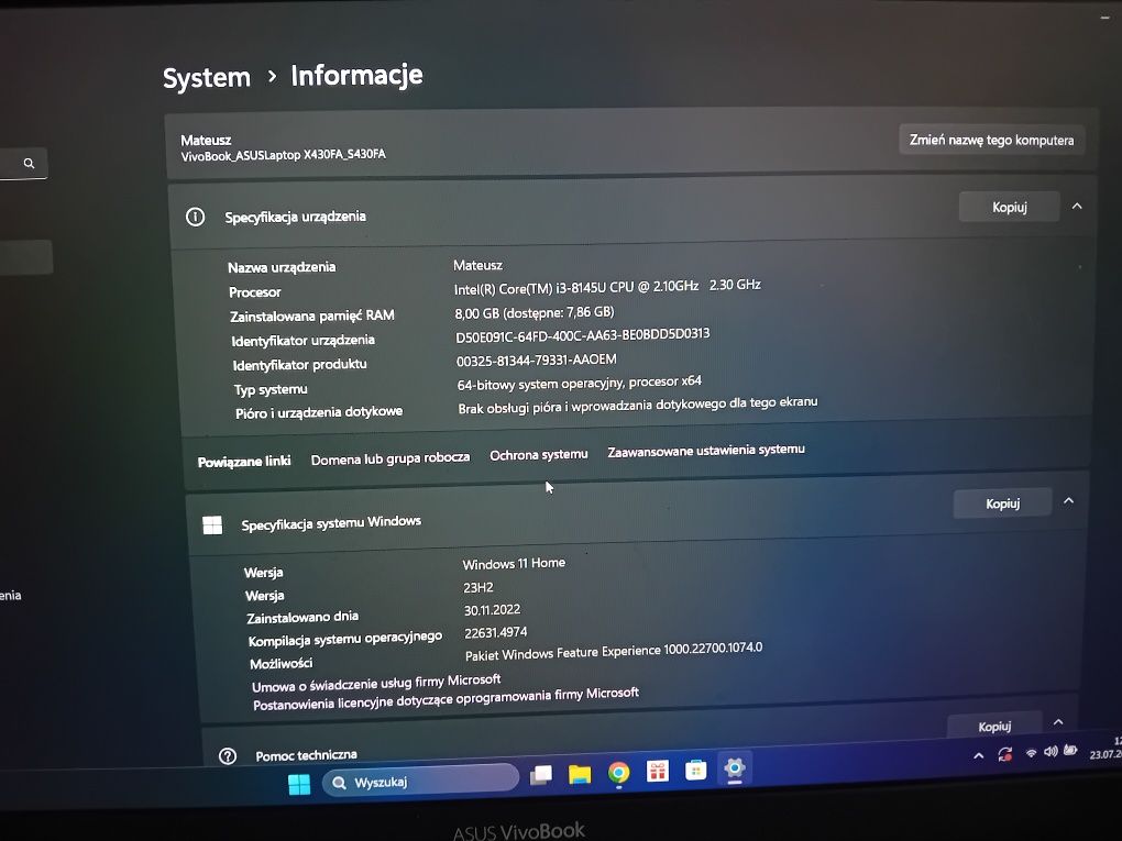 Laptop Asus Vivobook S14 X430FA