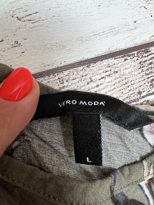 Tunika, krotka sukienka, z wiskozy, w kwiaty, rozmiar L