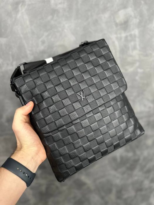 Мужская кожаная сумка Louis Vuitton чоловіча шкіряна барсетка