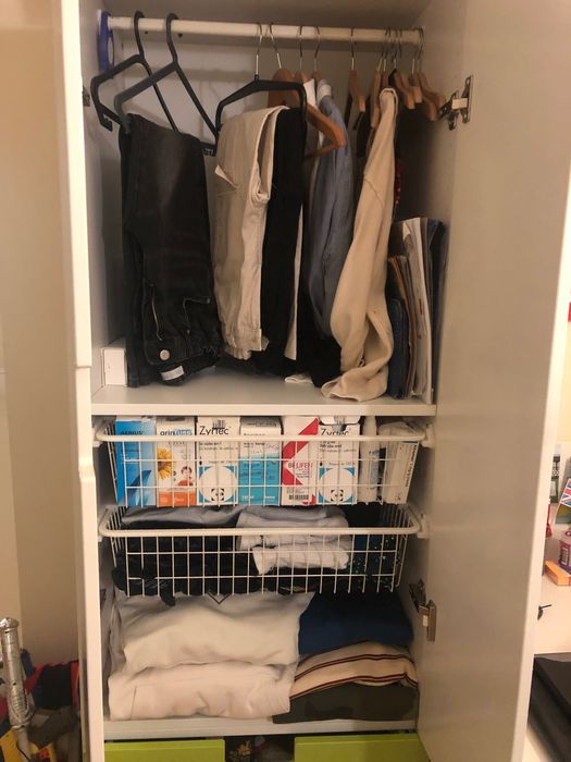 Roupeiro criança branco,verde com 3 gavetas