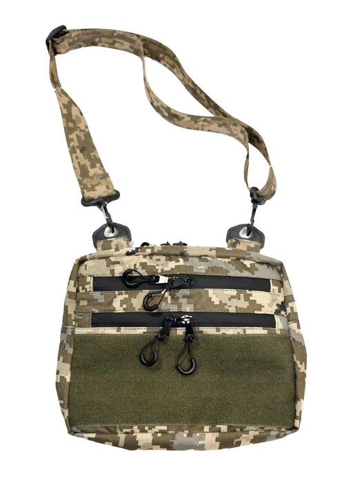 Сумка органайзер піксель олива мультикам утилітарна через плече