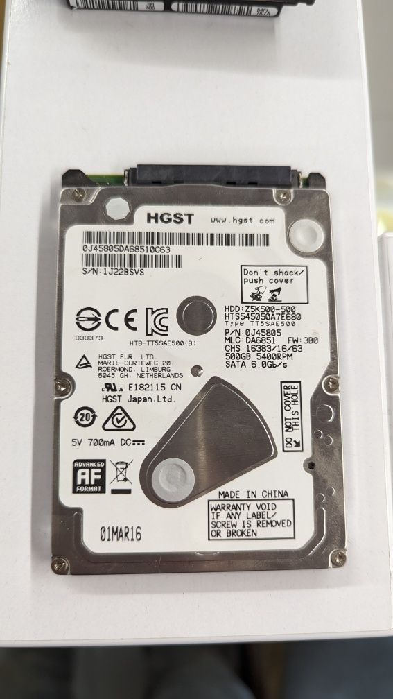 Жёсткие диски HDD 500gb 750gb 1000gb WD/SAMSUNG/HITACHI/HGST