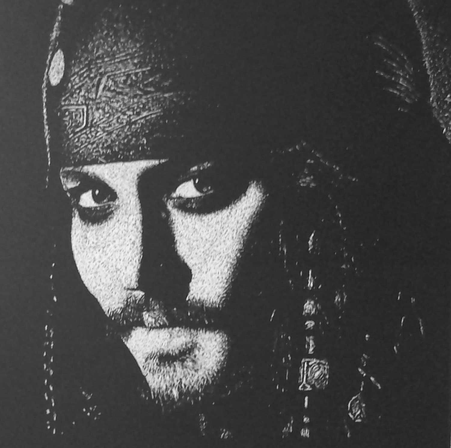 Piraci z Karaibów Obraz grawerowany na blasze Johnny Depp Jack Sparrow