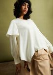B.P.C bluzka kremowa oversize asymetryczna r.48