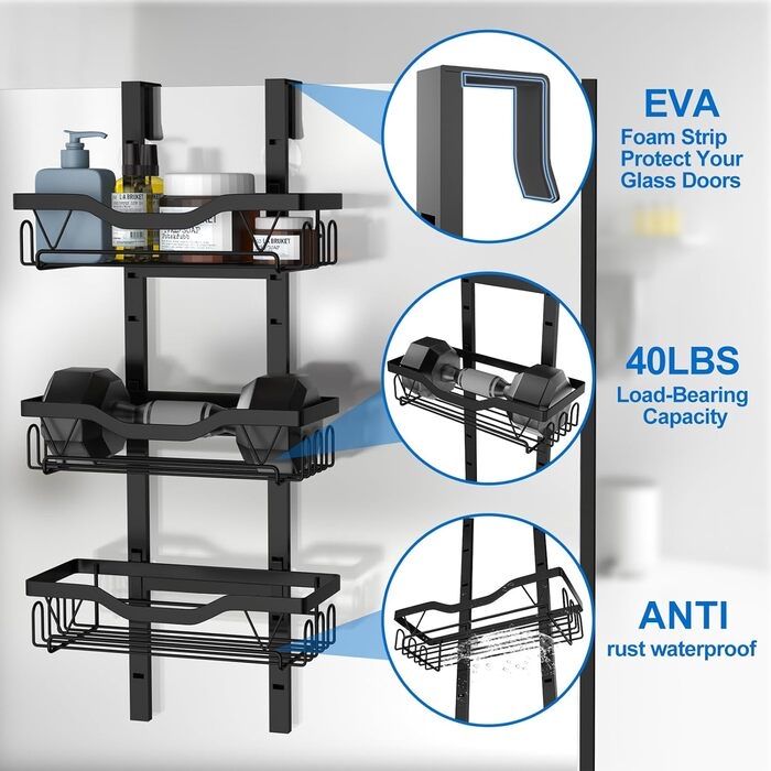 Полка для душа, стеллаж в ванну, этажерка в душевую