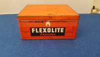 Antiga caixa metalica " Flexolite Capsules " Made in England