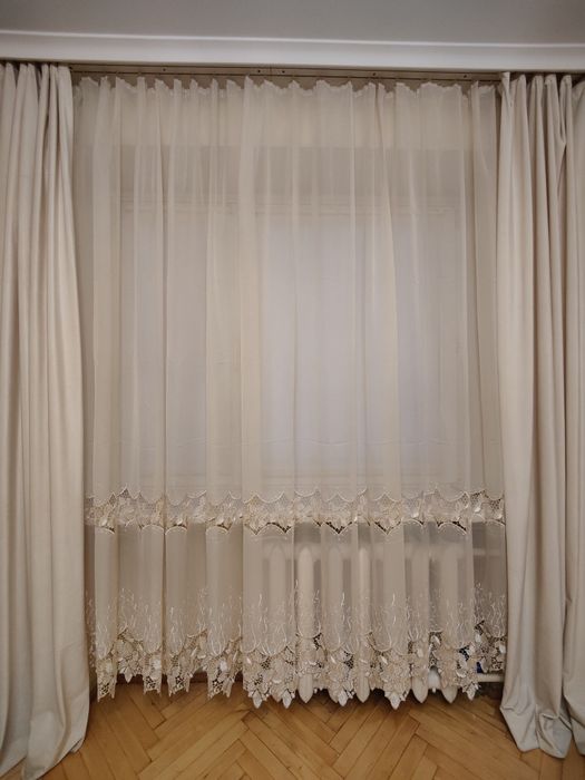 Тюль матова з вишивкою (вживана)