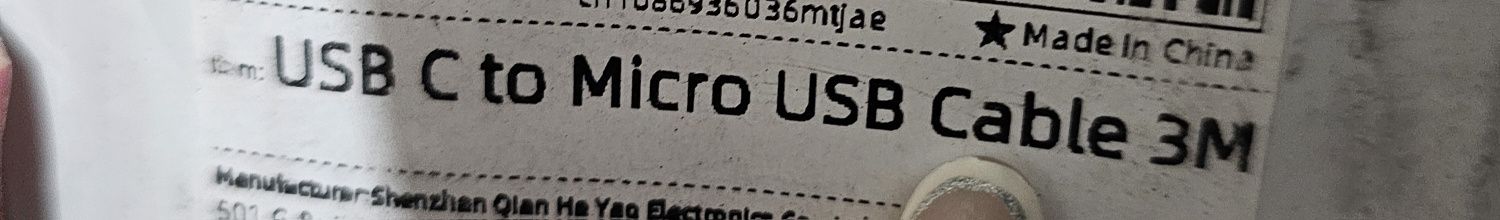 Cabos micro USB 3metro