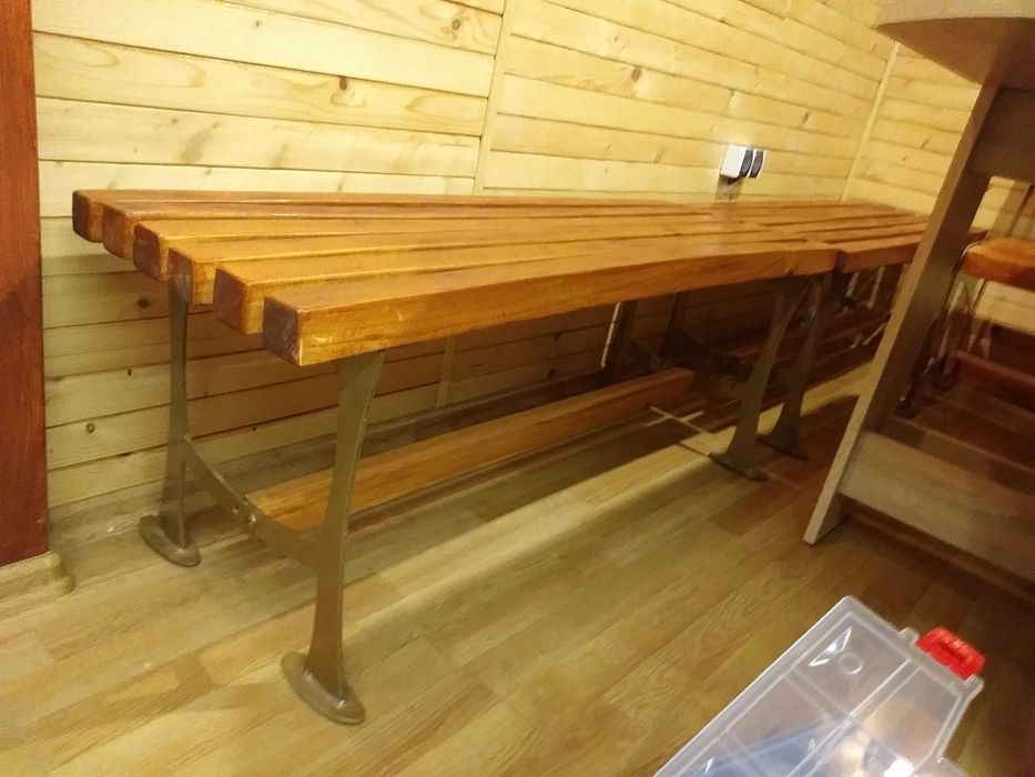 ławka ogrodowa bez oparcia