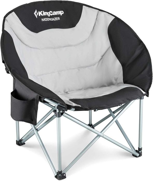 Składane wytrzymałe krzesło kempingowe KingCamp Chair z uchwytem 205kg