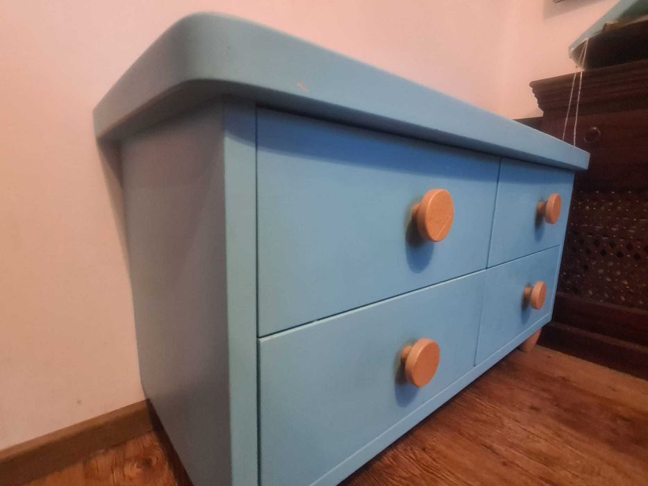 Szafka komoda niebieska