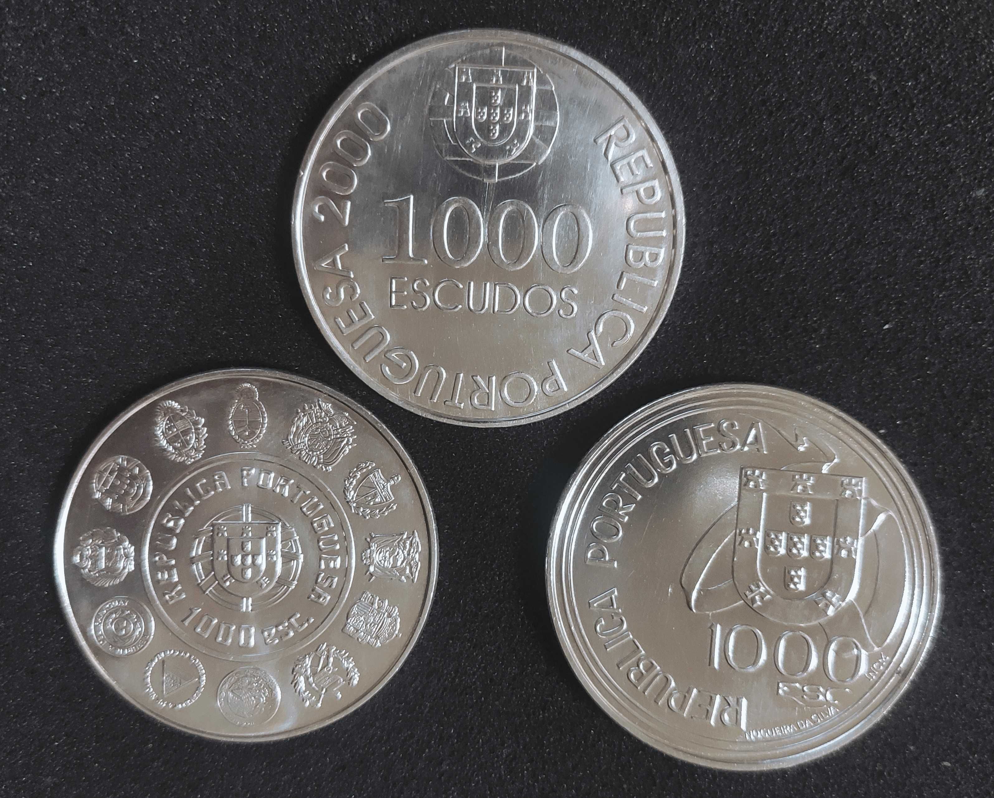Conjunto de 3 moedas de 1000$