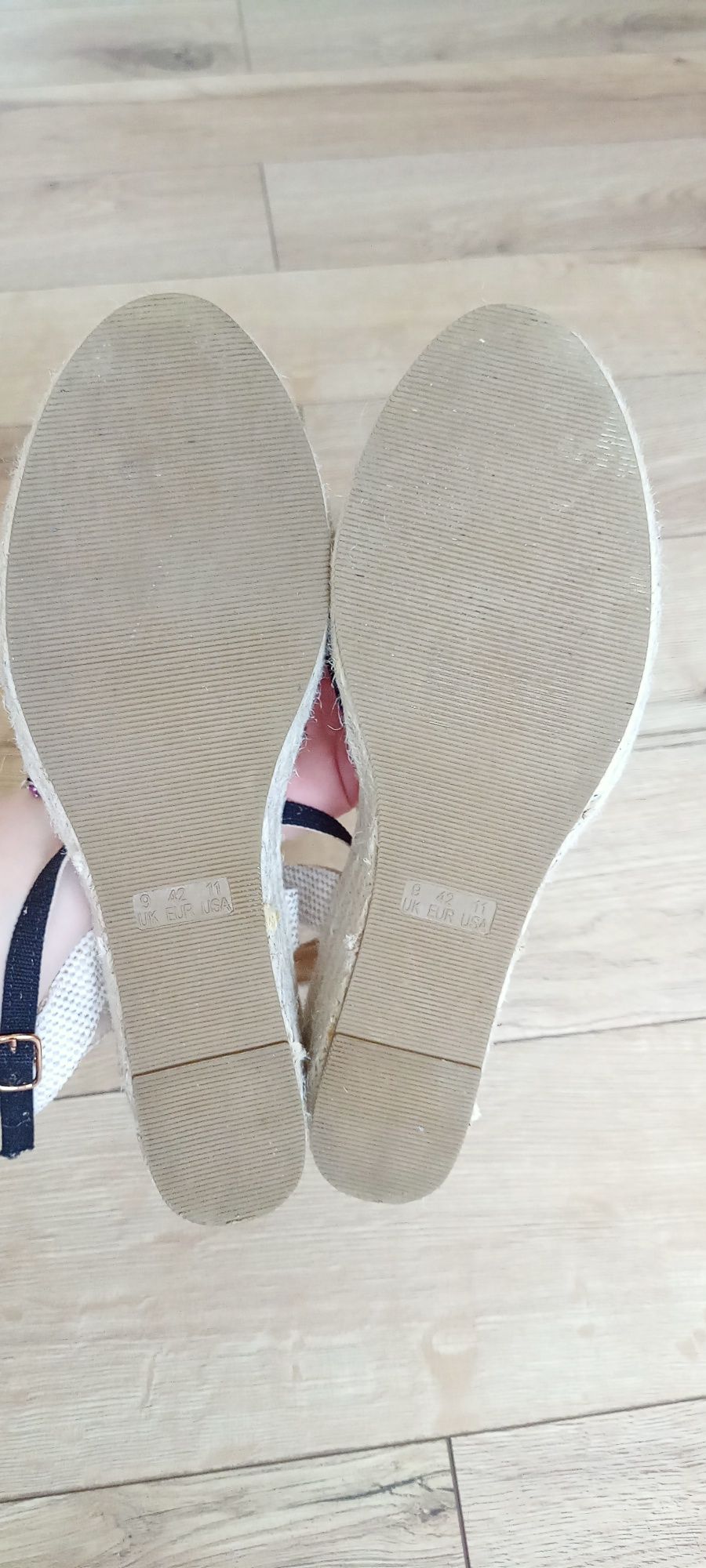 Sandały espadryle czarne 42 Primark