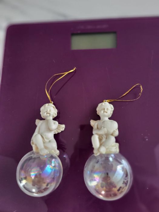 Bombki ozdoby na choinkę aniołki anioł szklany