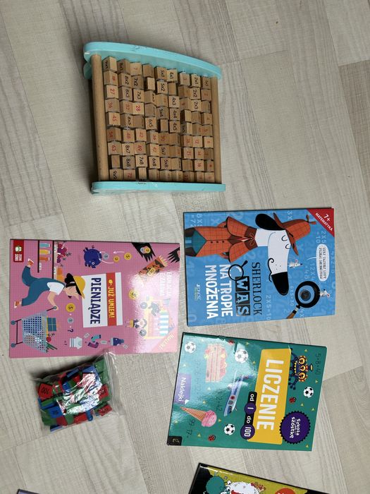 Liczydło tabliczka mnozenia drewniana pomoc Montessori do matematyki