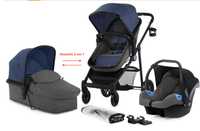 Carrinho de bebé Convertível + Cadeira Auto - Azul - Kinderkraft Juli