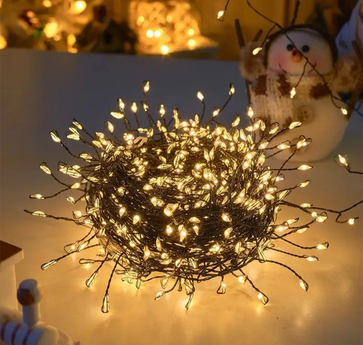 Гірлянда роса - мішура зелений дріт USB RGB, тепла 5, 10, 20, 30,