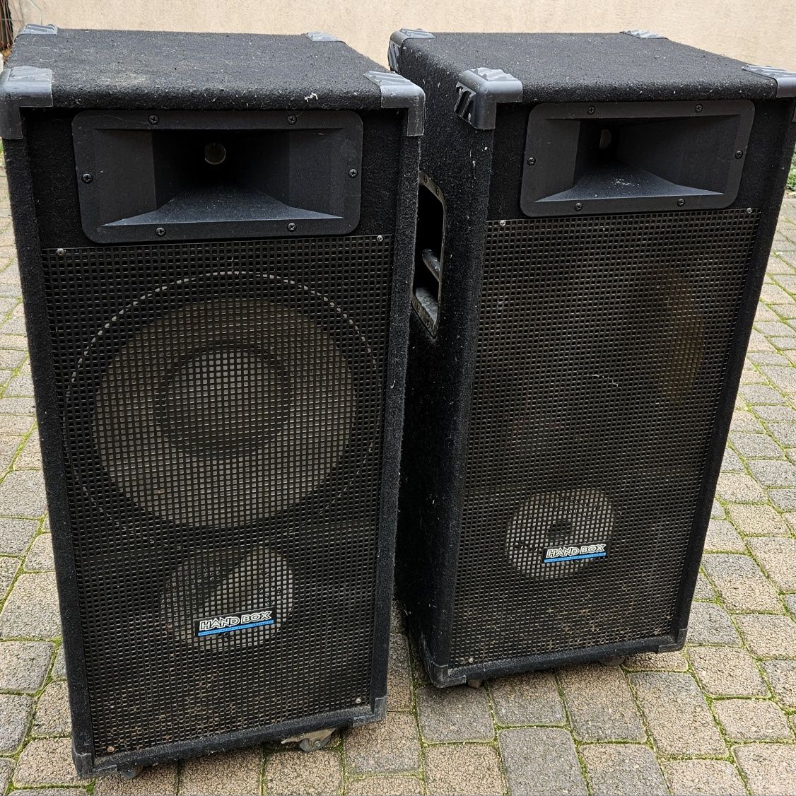 Kolumny HAND BOX 3000W RMS z głośnikami 4x15 cali RH Sound.
