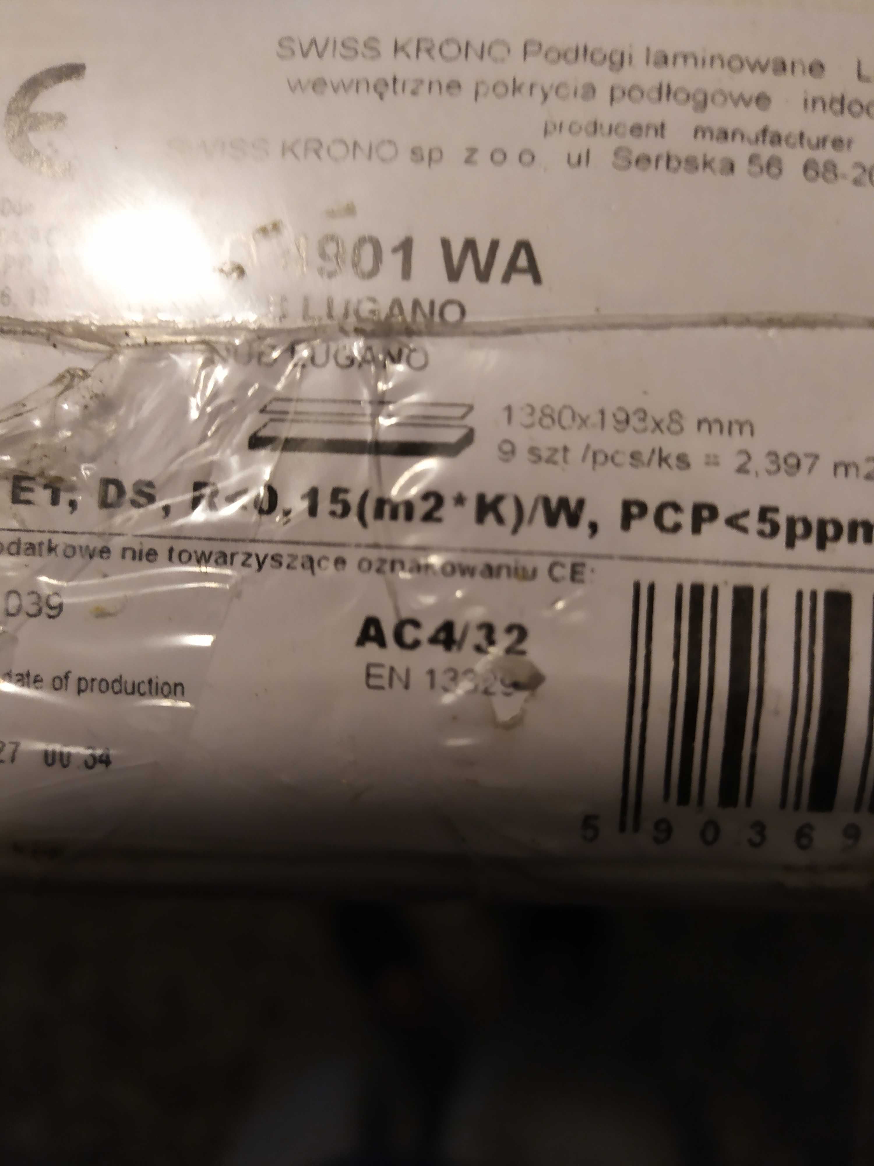 Panele podłogowe "dąb lugano" Krono Swiss, 9szt. 2,397m2, 8mm 1 paczka