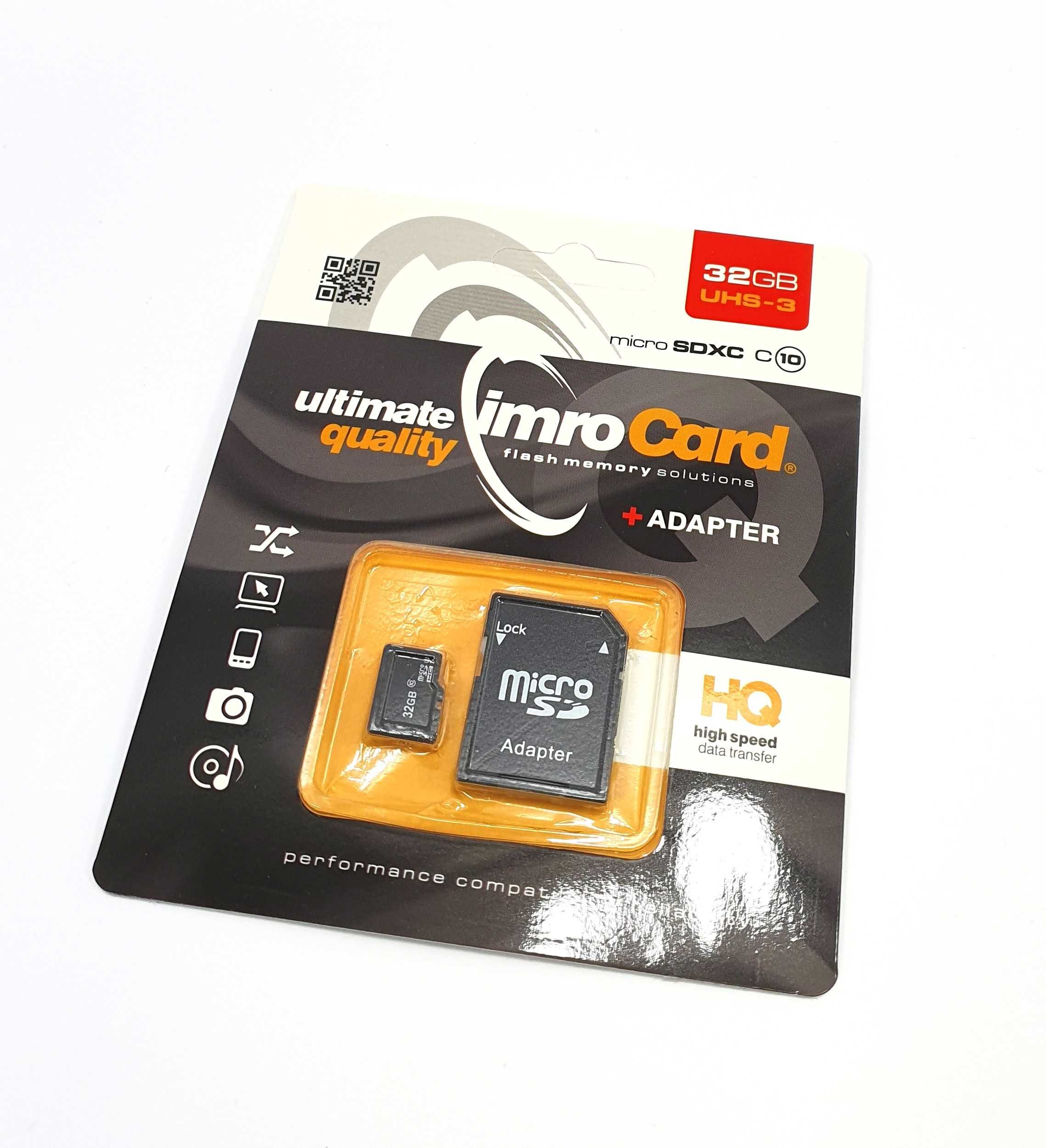 Imro Karta Pamięci 32GB MICROSDHC KL. 10 UHS-3 + Adapter