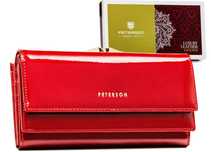 Peterson portfel skóra naturalna czerwony PTN 421028-SAF-7211 ttst375