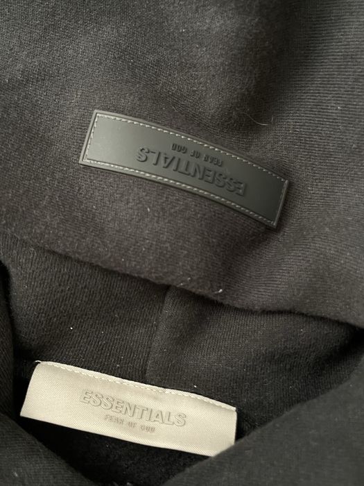 essentials hoodie black чорний М