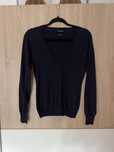 Sweter Massimo Dutti M 70% silk 10% kaszmir 20% bawełna w serek jedwab