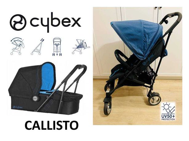 Wózek Cybex Callisto gondola i spacerówka parasolka idealny śpiworek