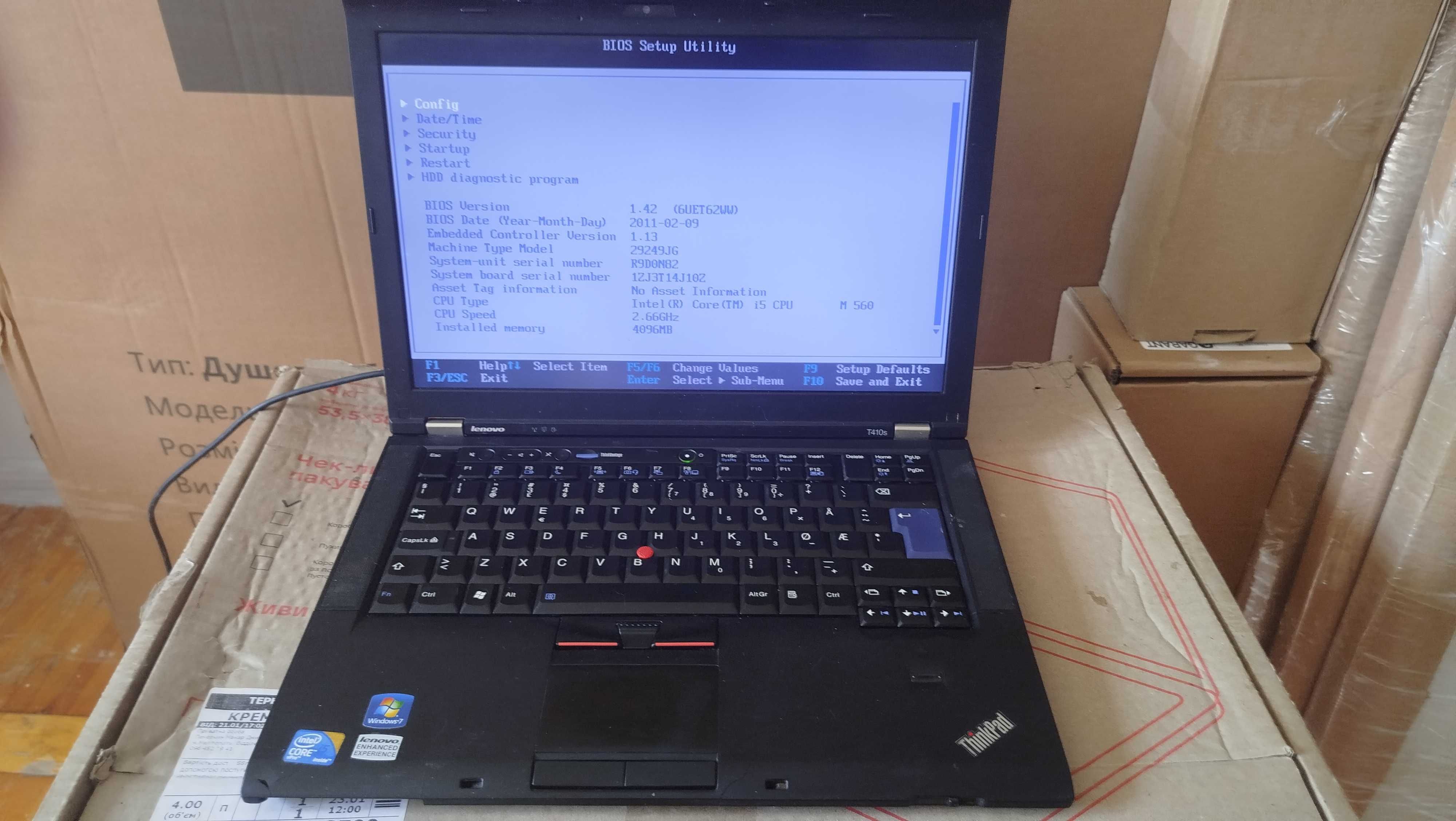 Ноутбук Lenovo T410S (запчасти)