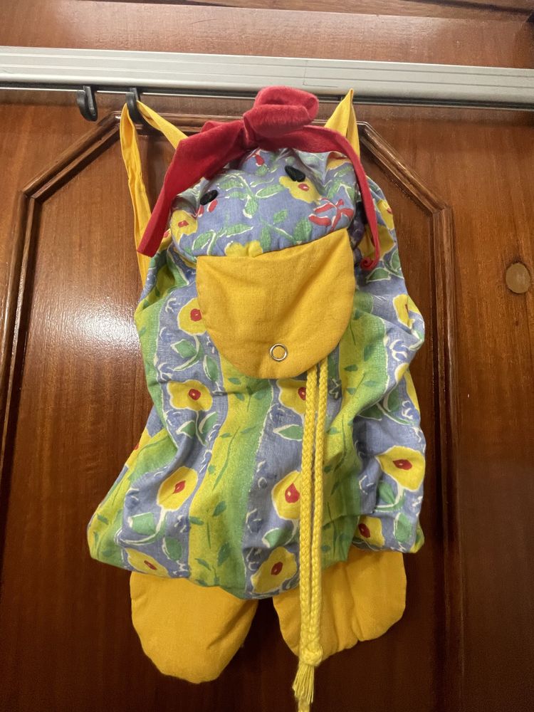 Mochila em tecido de algodão
