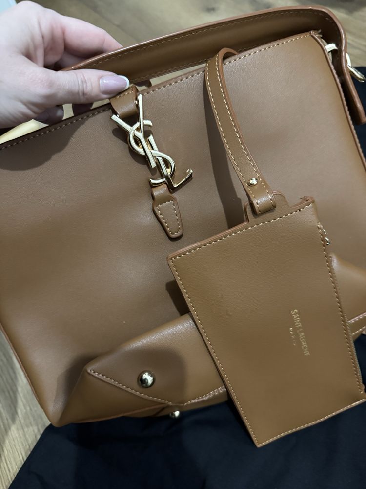 Torebka ysl camel brąz nowa shoperka piekna