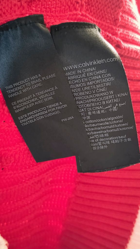 Sweter Calvin Klein r.M czerwony